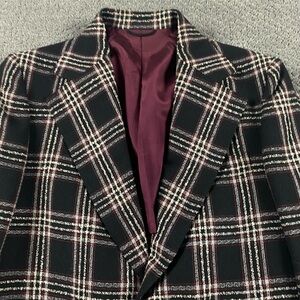 Vintage Prince Clothes Blazer Sport Coat Men's 36 Black White Check Rockabilly